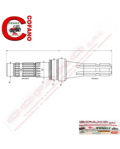 ALBERO PTO MASSEY FERGUSON ALBERO PTO MASSEY FERGUSON