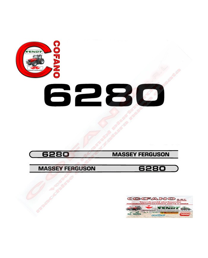 DECALCOMANIA MASSEY FERGUSON 6280