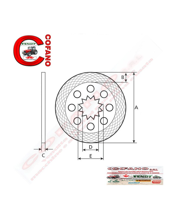 Disco freno Ø 178 mm Massey Ferguson Landini -3550896M1