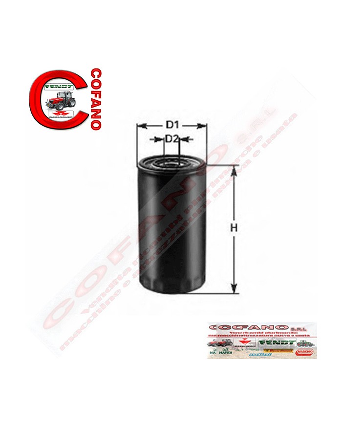 FILTRO OLIO CLEAN DF 888 CORRISPONDE FILTRO TECNOCAR RD 3003 DOPPIA FILTRAZIONE