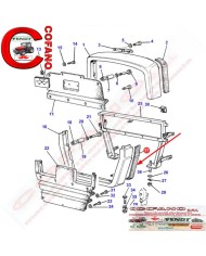 Guarnizione griglia cofano anteriore Massey Ferguson - 3547437M1