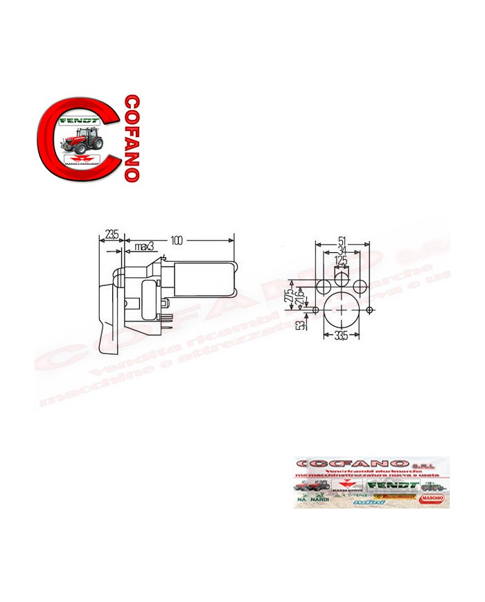 Interruttore 4 frecce Massey Ferguson
