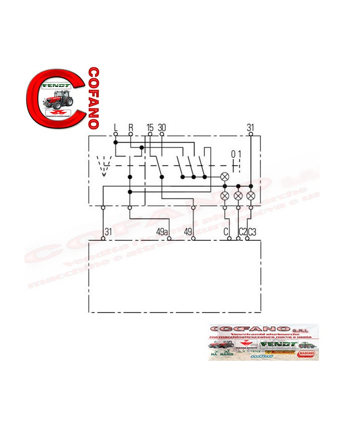 Interruttore 4 frecce Massey Ferguson