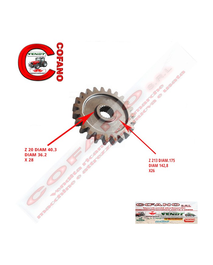 Ingranaggio cambio Z23 frese Maschio
