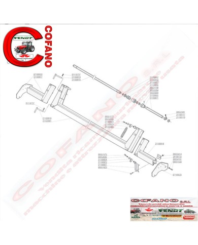 Morsetto blocca barra centrale Frese Maschio modello K