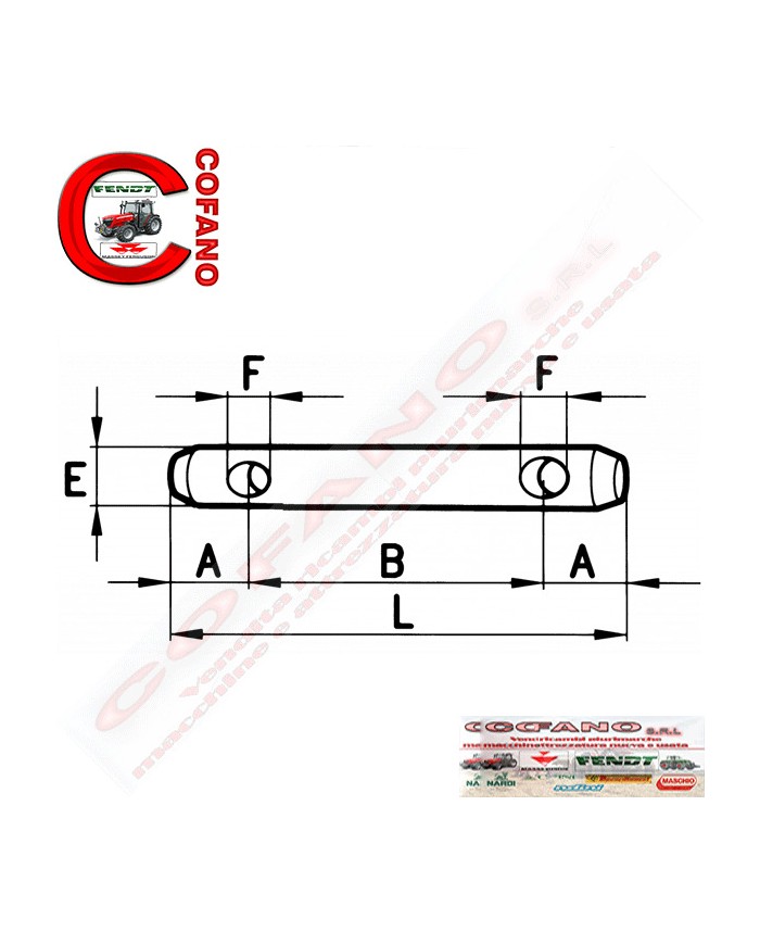 Perno per 3°punto d. 25 x 254 x 210 mm Perno per 3°punto d. 25 x 254 x 210 mm
