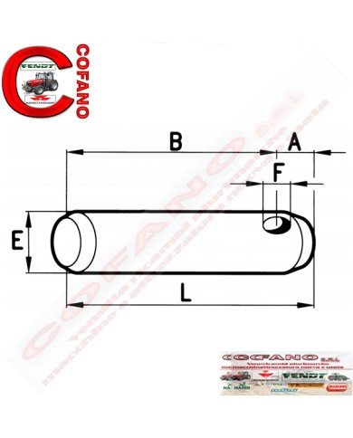 Perno per 3° punto Lungh 146 mm x Ø 25.4 mm Perno per 3° punto Lungh 146 mm x Ø 25.4 mm