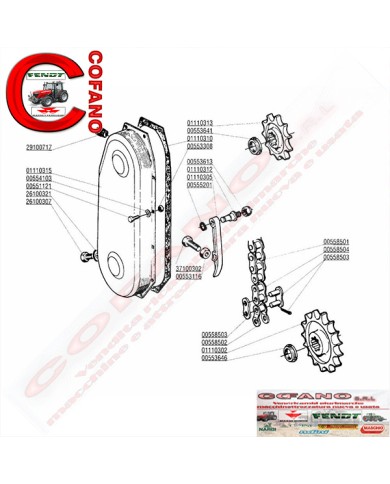 PIGNONE SUPERIORE PER CATENA FRESE MOD B MASCHIO GASPARDO