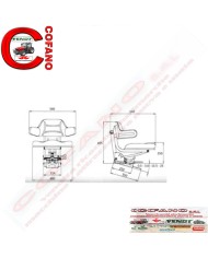Sedile per trattori universale con braccioli TS22000