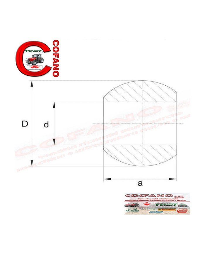 Rotula braccio inferiore Cat.2/2 Ø 28.4 / 56x45mm