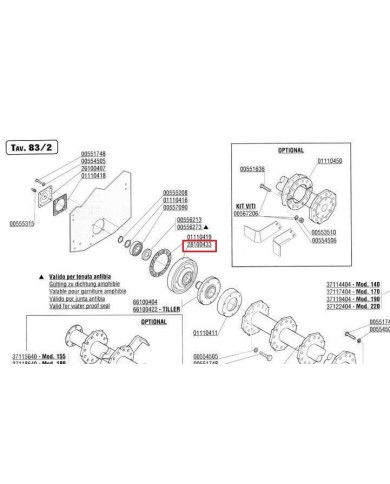 Supporto rotore lato esterno frese Maschio NC - M28100433R