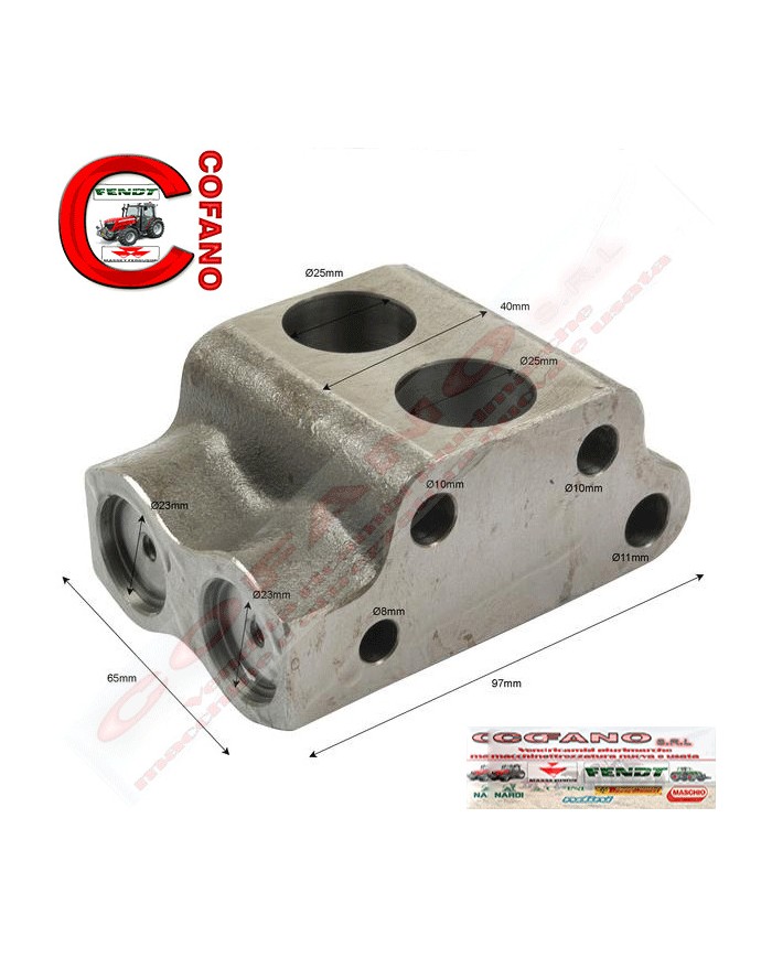 Corpo valvola idraulica Massey Ferguson Landini - 888702M2 Corpo valvola idraulica Massey Ferguson Landini - 888702M2