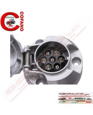 Presa rimorchio 7 poli 12 V colore argento