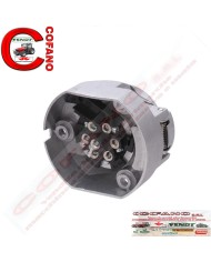 Presa rimorchio 7 poli 12 V colore argento