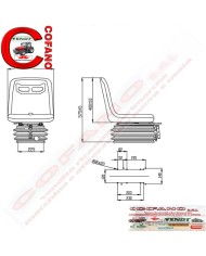 Sedile per trattore universale con sospensione meccanica Sedile per trattore universale con sospensione meccanica