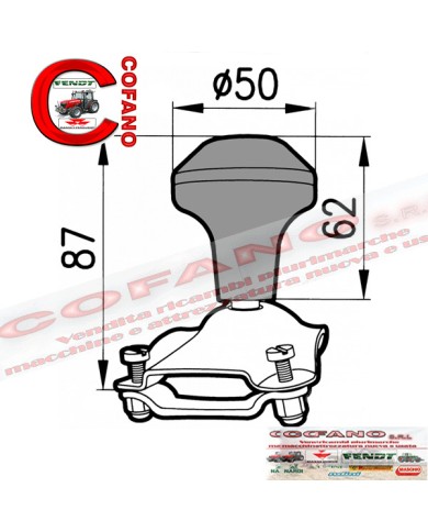 Pomello staffa larga per volanti trattori muletti elevatori
