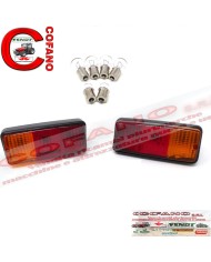 Coppia Fari Kit Fanali Posteriori Trattore Carrello Rimorchio e Lampadine