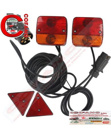Kit set luci stop fanali posteriori magnetiche rimorchio carrello trattore auto