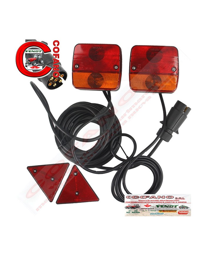 Kit set luci stop fanali posteriori magnetiche rimorchio carrello trattore auto