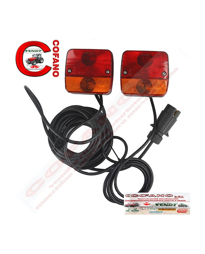 Kit set luci stop fanali posteriori magnetiche rimorchio carrello trattore auto