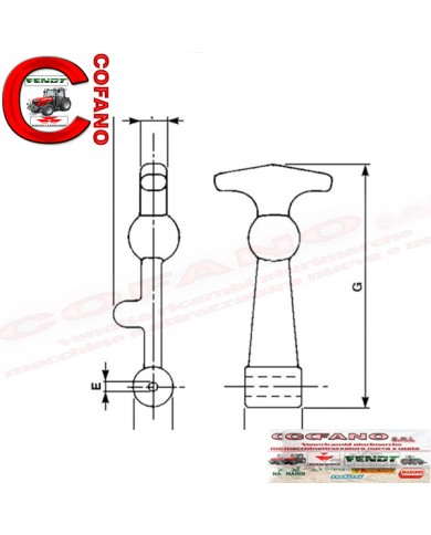 Tirante aggancia cofano in gomma 12,5 mm