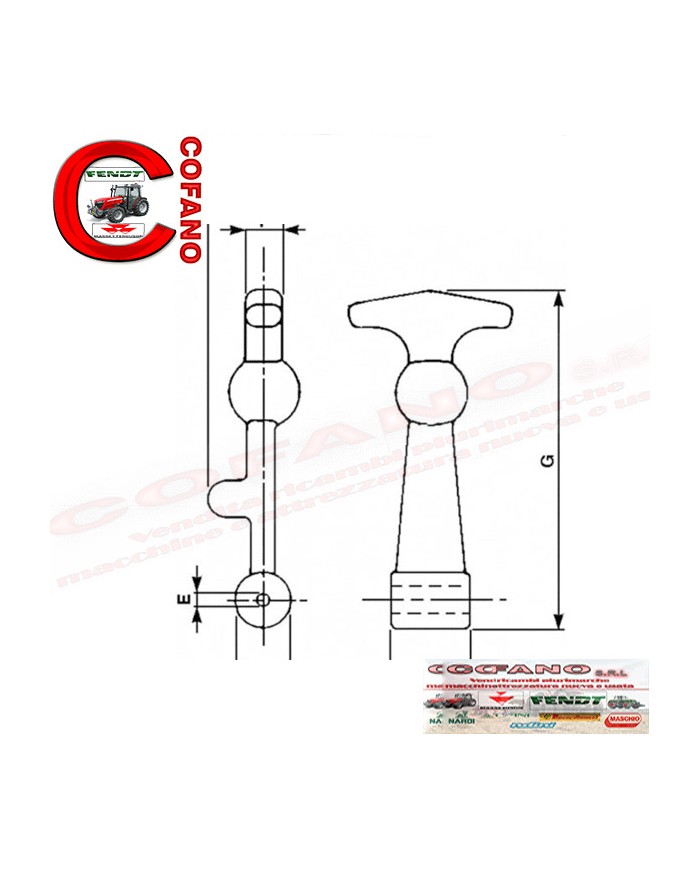 Tirante aggancia cofano in gomma 12,5 mm