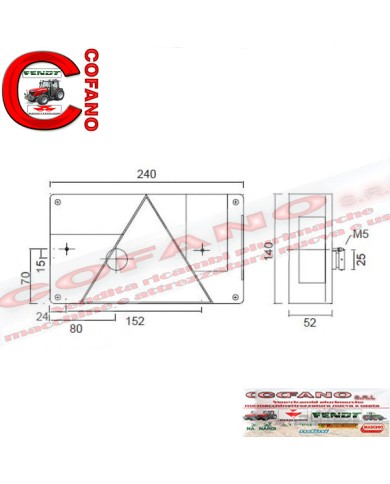 Fanale multifunzione universale per rimorchi e camion