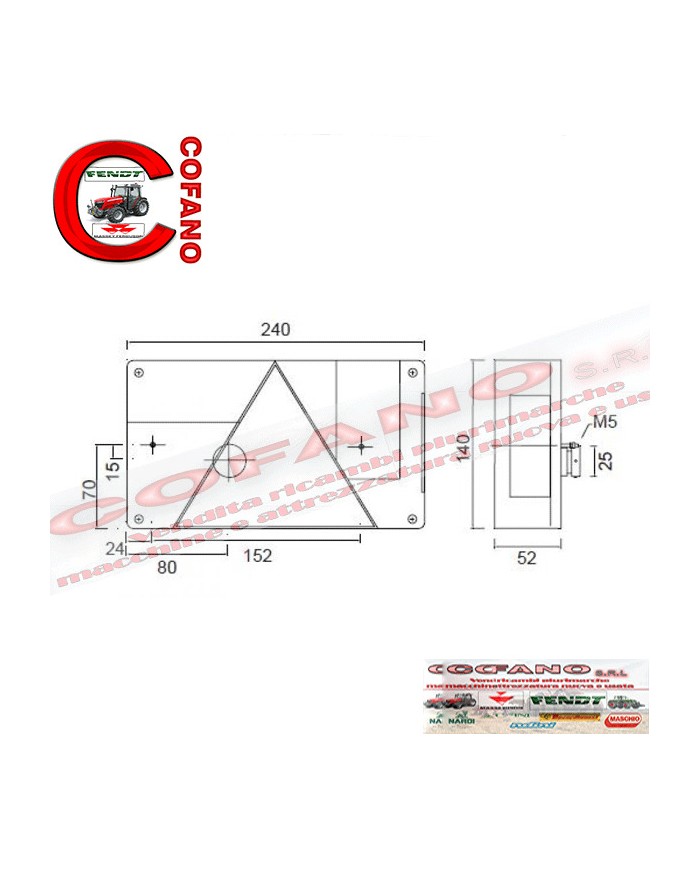 Fanale multifunzione universale per rimorchi e camion Fanale multifunzione universale per rimorchi e camion