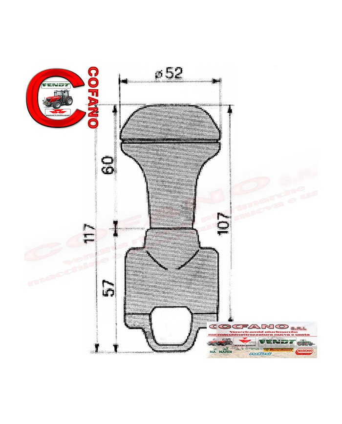Pomello Rigido Per Volante Ø360