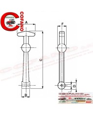 Tirante in gomma lunghezza 145mm