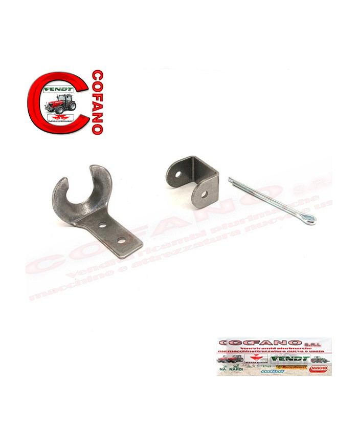 Piastrina di attacco per tirante cofano trattore Piastrina di attacco per tirante cofano trattore