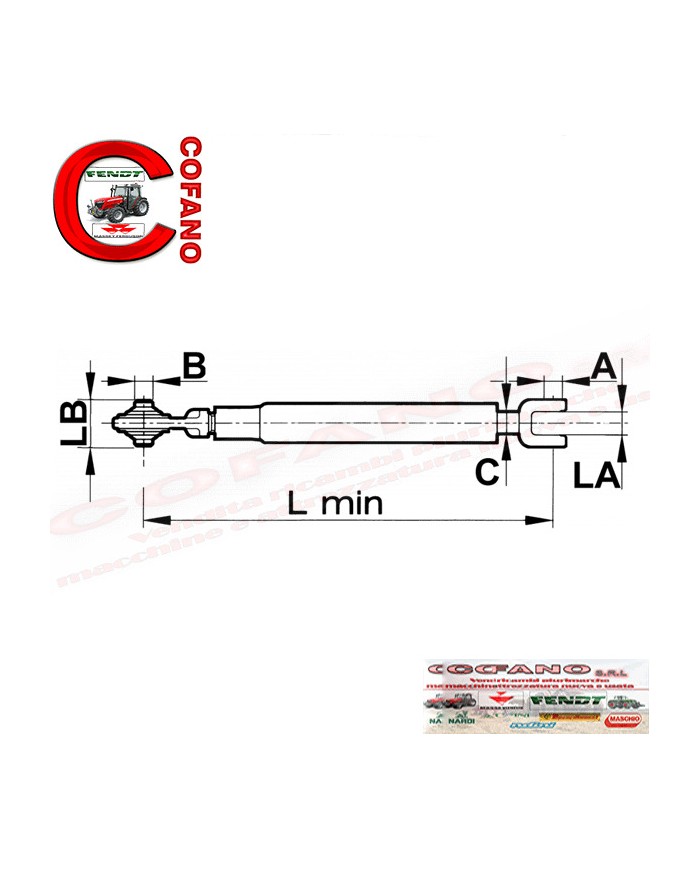 Stabilizzatore CBM per trattori Landini e Massey Ferguson 510mm