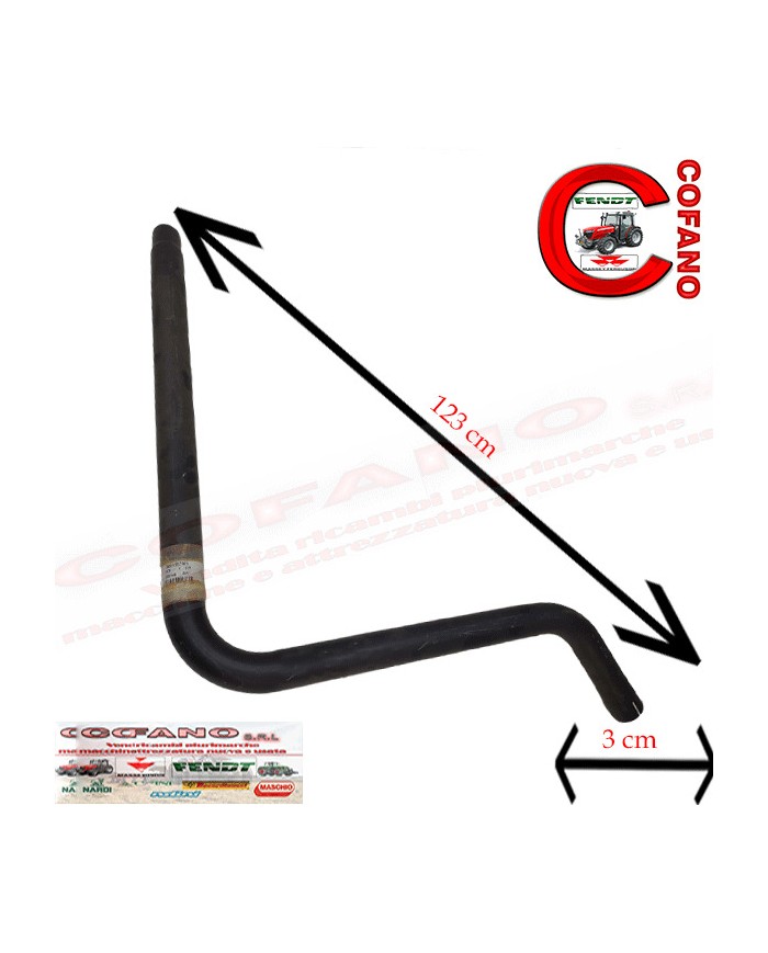 Tubo di scarico Massey Ferguson 135-240-250 versione inglese
