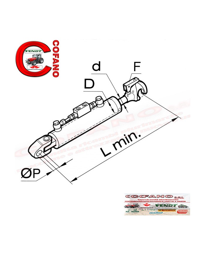 Braccio 3° punto idraulico CBM 700mm Fendt - Case IH