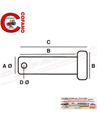 Perno 16x80 mm Cat.0 Perno 16x80 mm Cat.0