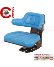 Sedile universale con molleggio meccanico Blu in PVC