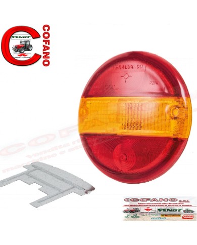 Rodovetro Sx - Dx - Rosso Arancio con supporti