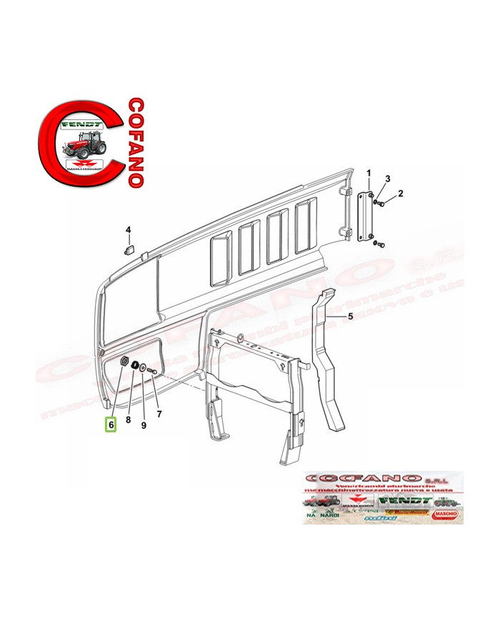 Ghiera chiusura cofano Massey Ferguson - Shl