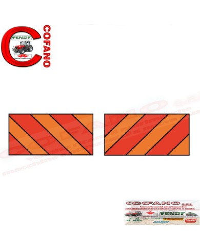 Coppia pannelli retroriflettenti in alluminio 564x282 mm