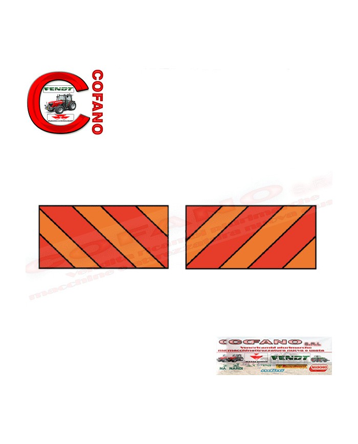 Coppia pannelli retroriflettenti in alluminio 564x282 mm