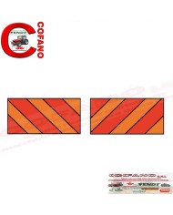 Coppia pannelli retroriflettenti in alluminio 564x282 mm
