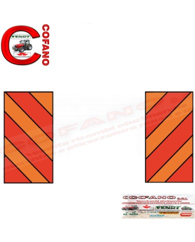 Coppia pannelli retroriflettenti in alluminio 564x282 mm