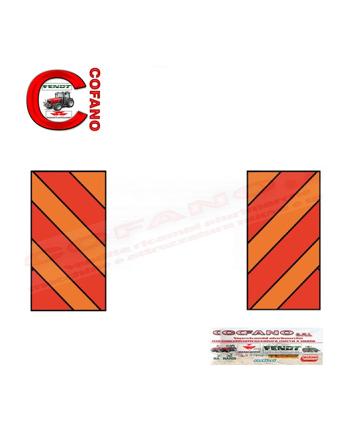 Coppia pannelli retroriflettenti in alluminio 564x282 mm