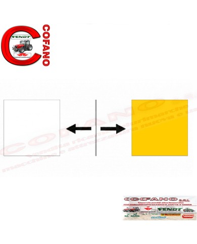 Pannello bilaterale quadrato bianco giallo per targhe 165 x 165 mm