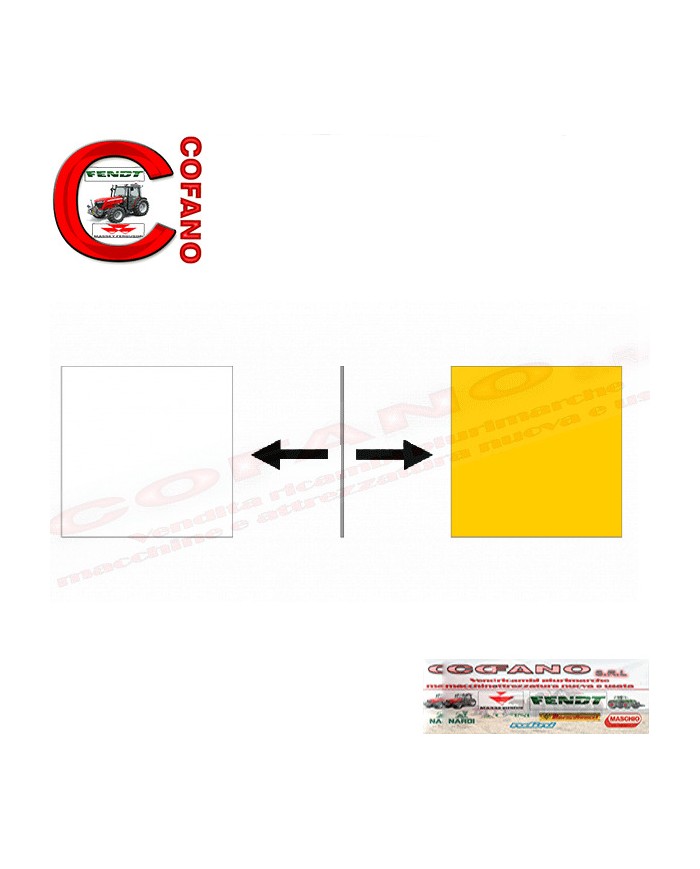 Pannello bilaterale quadrato bianco giallo per targhe 165 x 165 mm