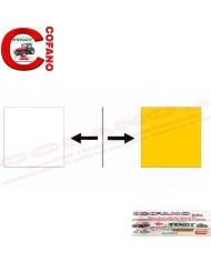Pannello bilaterale quadrato bianco giallo per targhe 165 x 165 mm