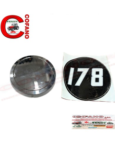 Kit emblema in alluminio più adesivo Massey Ferguson 178