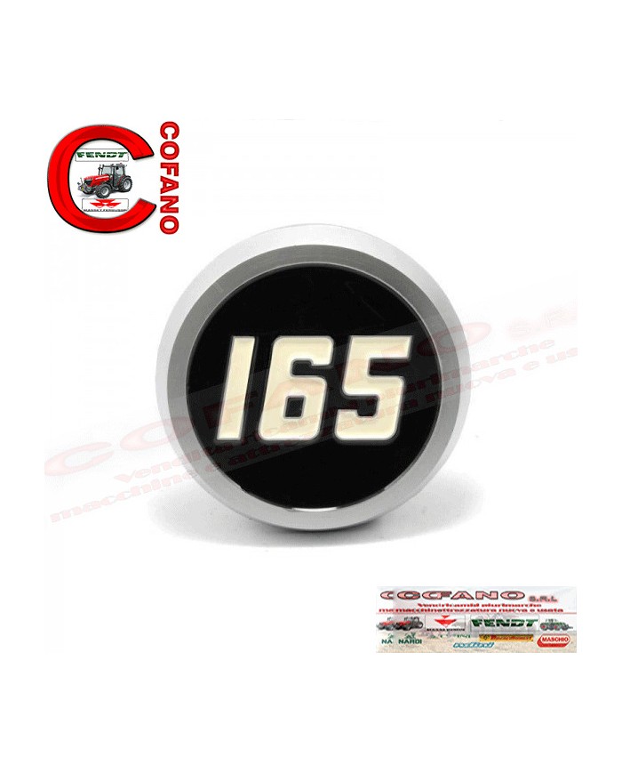 Emblema Massey Ferguson 165 in alluminio