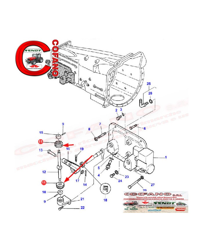 Soffietto comando trasmissione Landini Massey Ferguson serie 3000 6000 8000