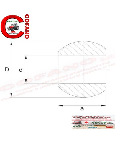 Rotula braccio inferiore Cat.2/1 Ø 22.4 56x35mm